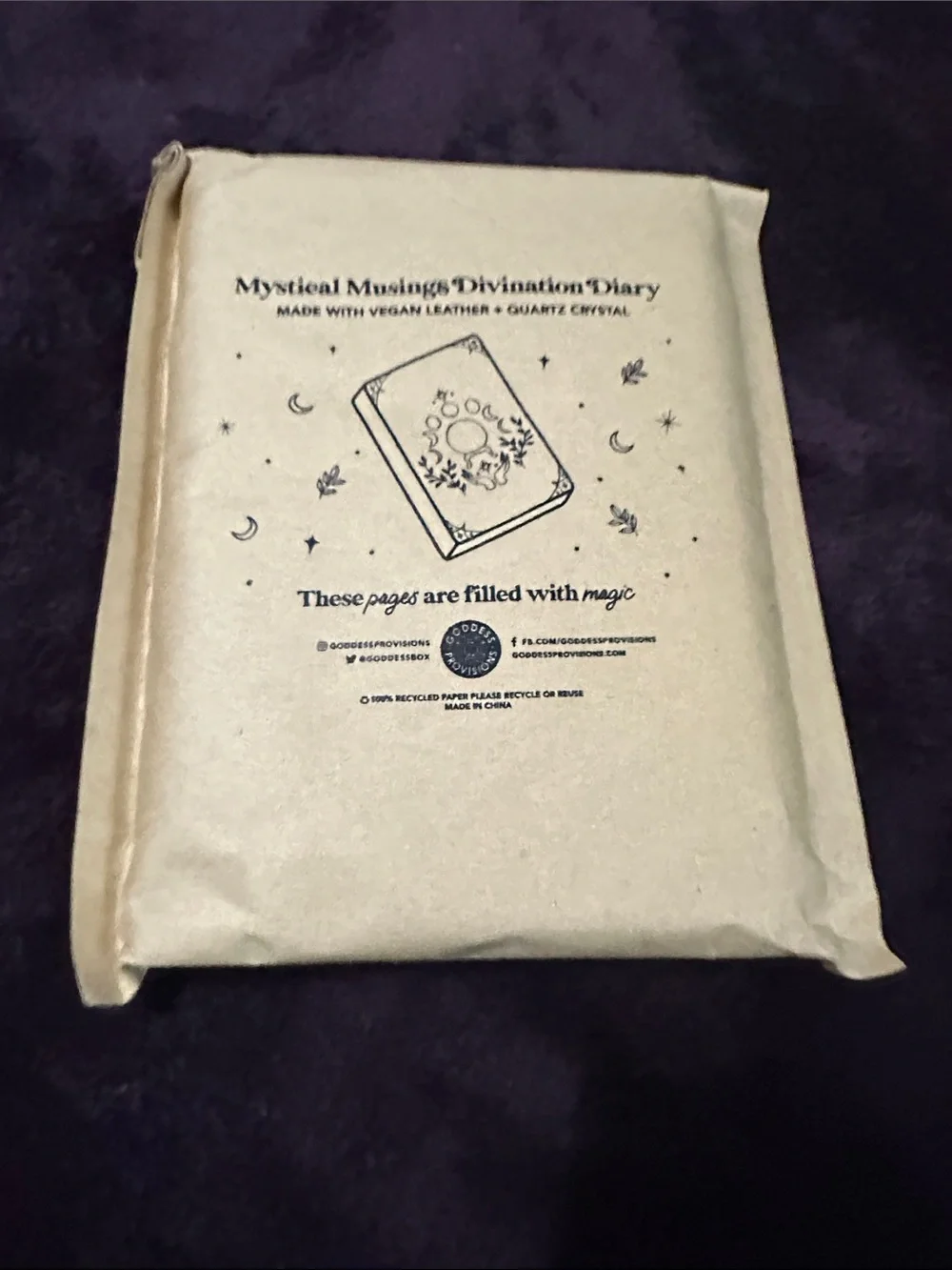 Goddess Provisions Mystical Musings Divination Diary NWT gift whimsigoth witch